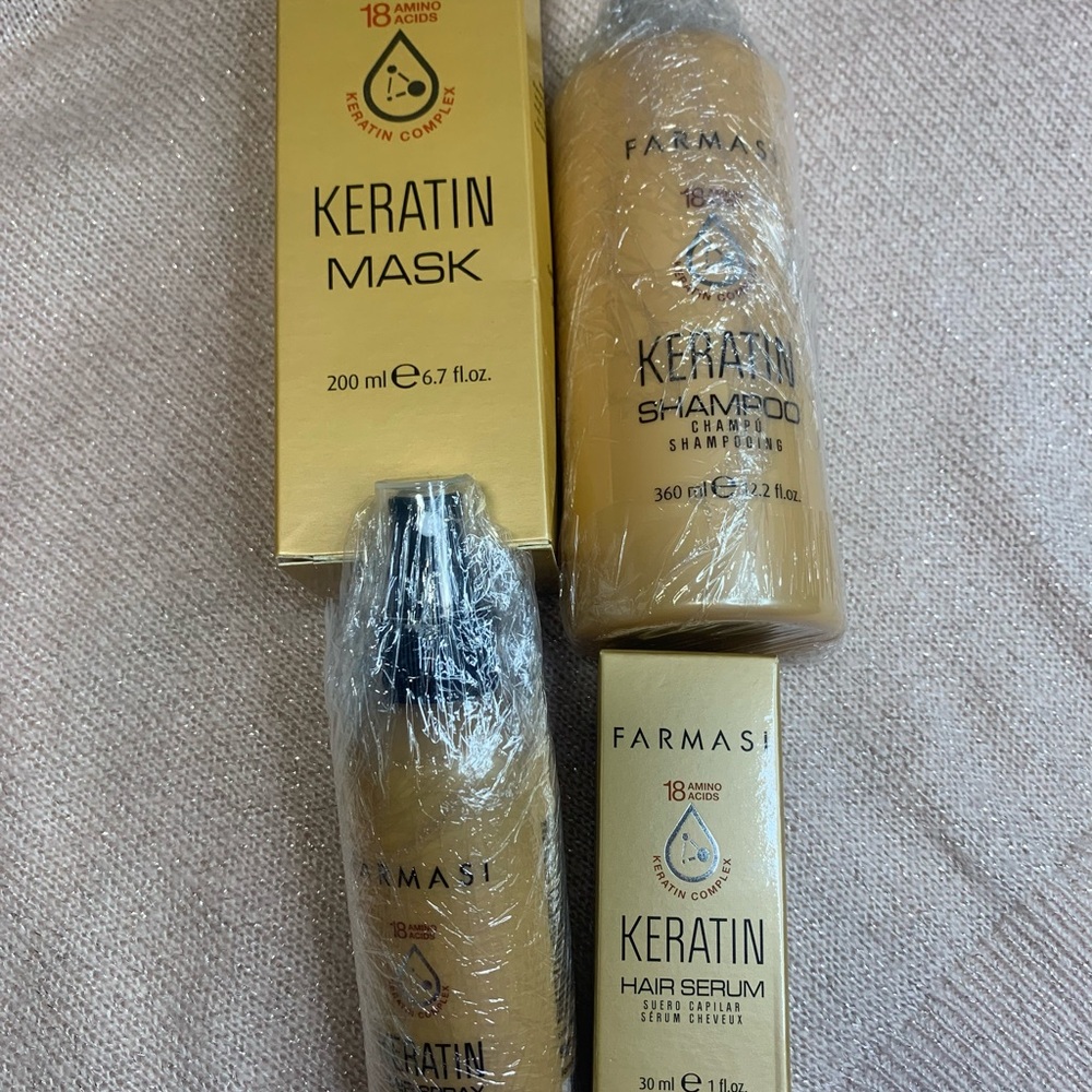Farmasi Keratin Hair Serum Set - Gold and Black Accents